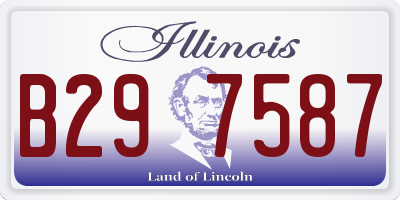 IL license plate B297587