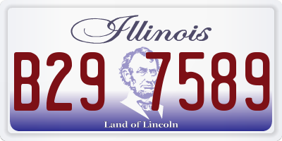 IL license plate B297589
