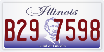 IL license plate B297598