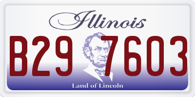 IL license plate B297603