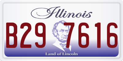 IL license plate B297616