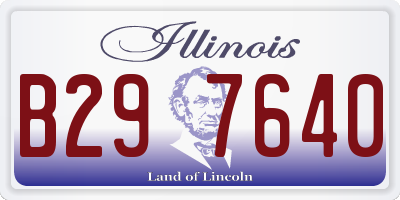 IL license plate B297640