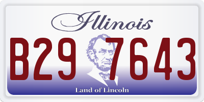 IL license plate B297643