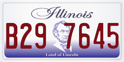 IL license plate B297645