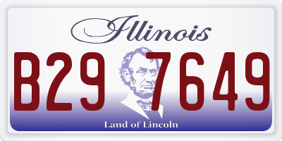 IL license plate B297649