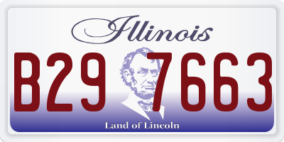 IL license plate B297663