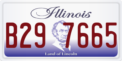 IL license plate B297665