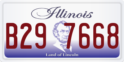 IL license plate B297668