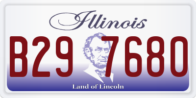 IL license plate B297680