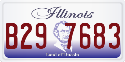 IL license plate B297683