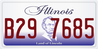 IL license plate B297685