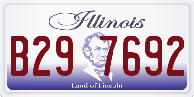 IL license plate B297692