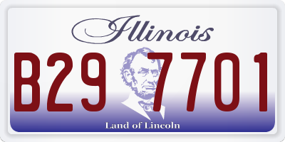 IL license plate B297701