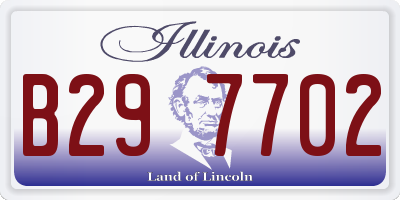 IL license plate B297702