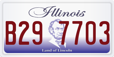 IL license plate B297703