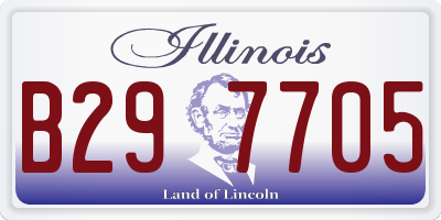 IL license plate B297705