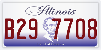 IL license plate B297708