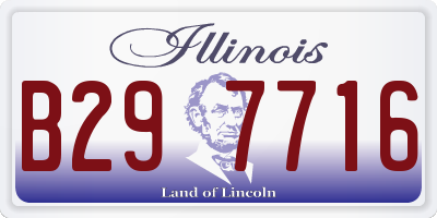 IL license plate B297716