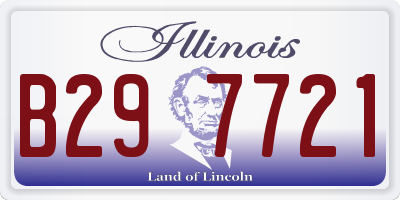 IL license plate B297721