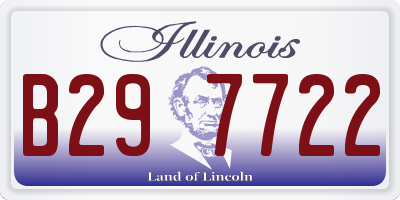 IL license plate B297722