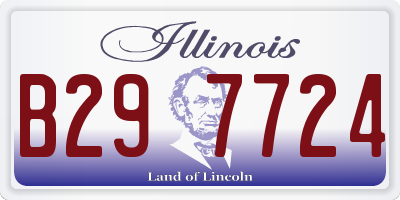 IL license plate B297724