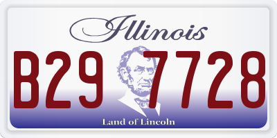 IL license plate B297728