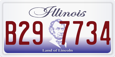 IL license plate B297734