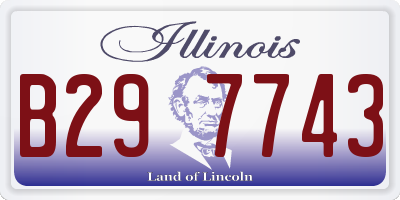 IL license plate B297743