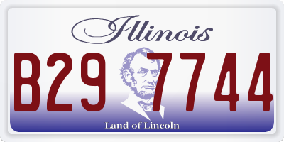 IL license plate B297744