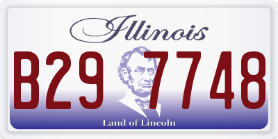 IL license plate B297748