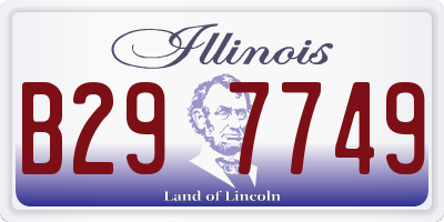 IL license plate B297749