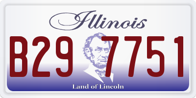 IL license plate B297751