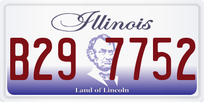 IL license plate B297752