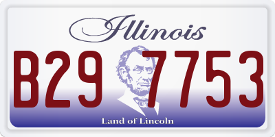 IL license plate B297753