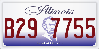 IL license plate B297755