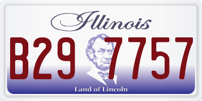 IL license plate B297757