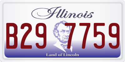 IL license plate B297759