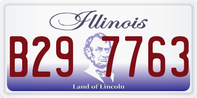IL license plate B297763