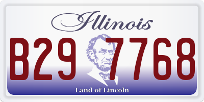 IL license plate B297768