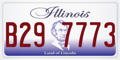 IL license plate B297773