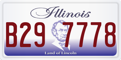 IL license plate B297778
