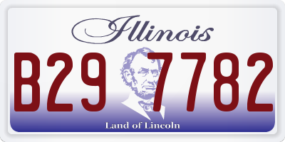 IL license plate B297782