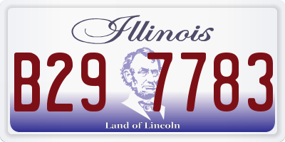 IL license plate B297783
