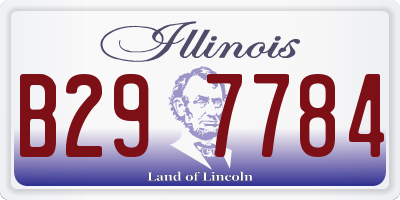 IL license plate B297784