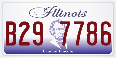 IL license plate B297786