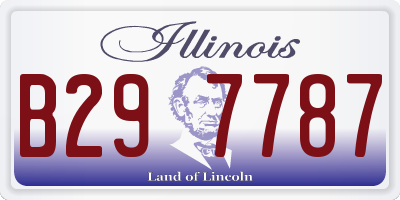 IL license plate B297787