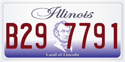 IL license plate B297791