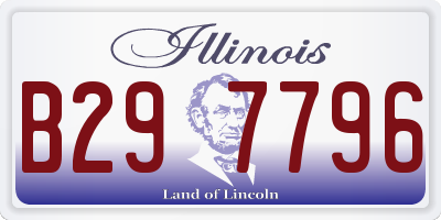 IL license plate B297796