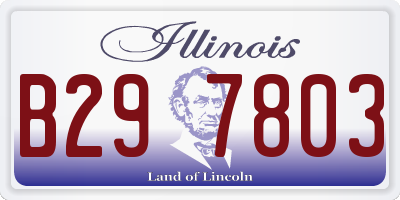 IL license plate B297803
