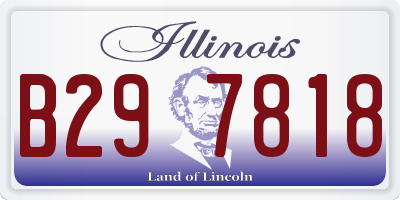 IL license plate B297818